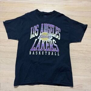 Vintage NBA Los Angeles Lakers Black Arch Graphic Tee L Men's